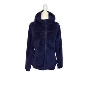 Columbia Polar Yeti hooded full zip Plush Fleece jacket - Purple- L